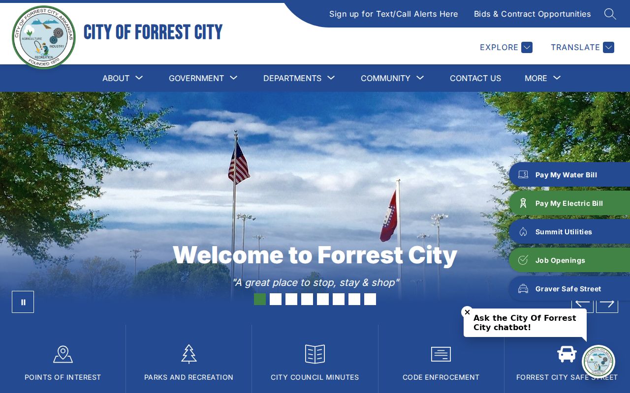 Official City of Forrest City source for local court docket context