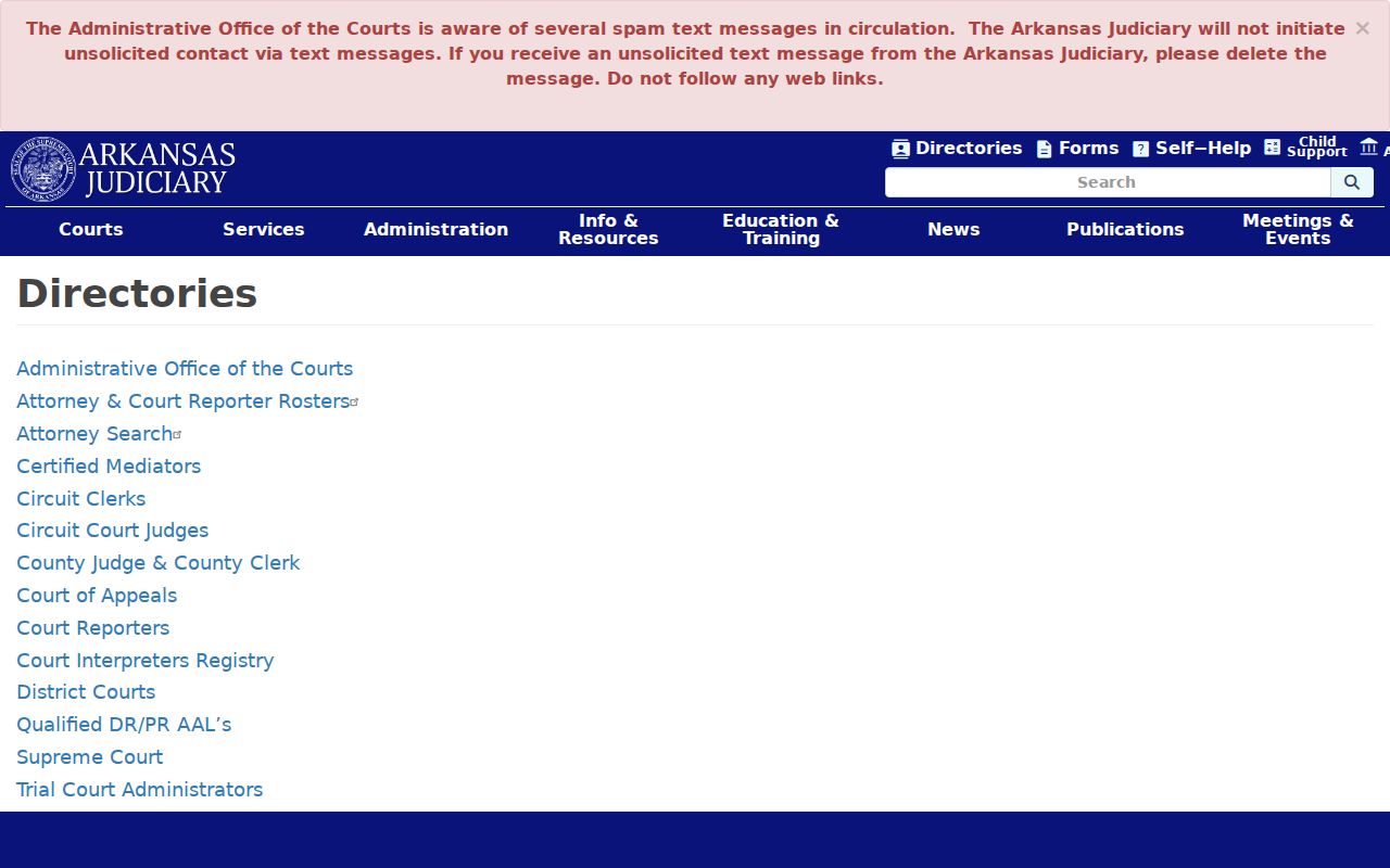 St. Francis County Circuit Court docket directory