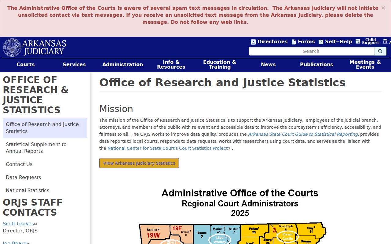 Madison court docket context from Arkansas court statistics office