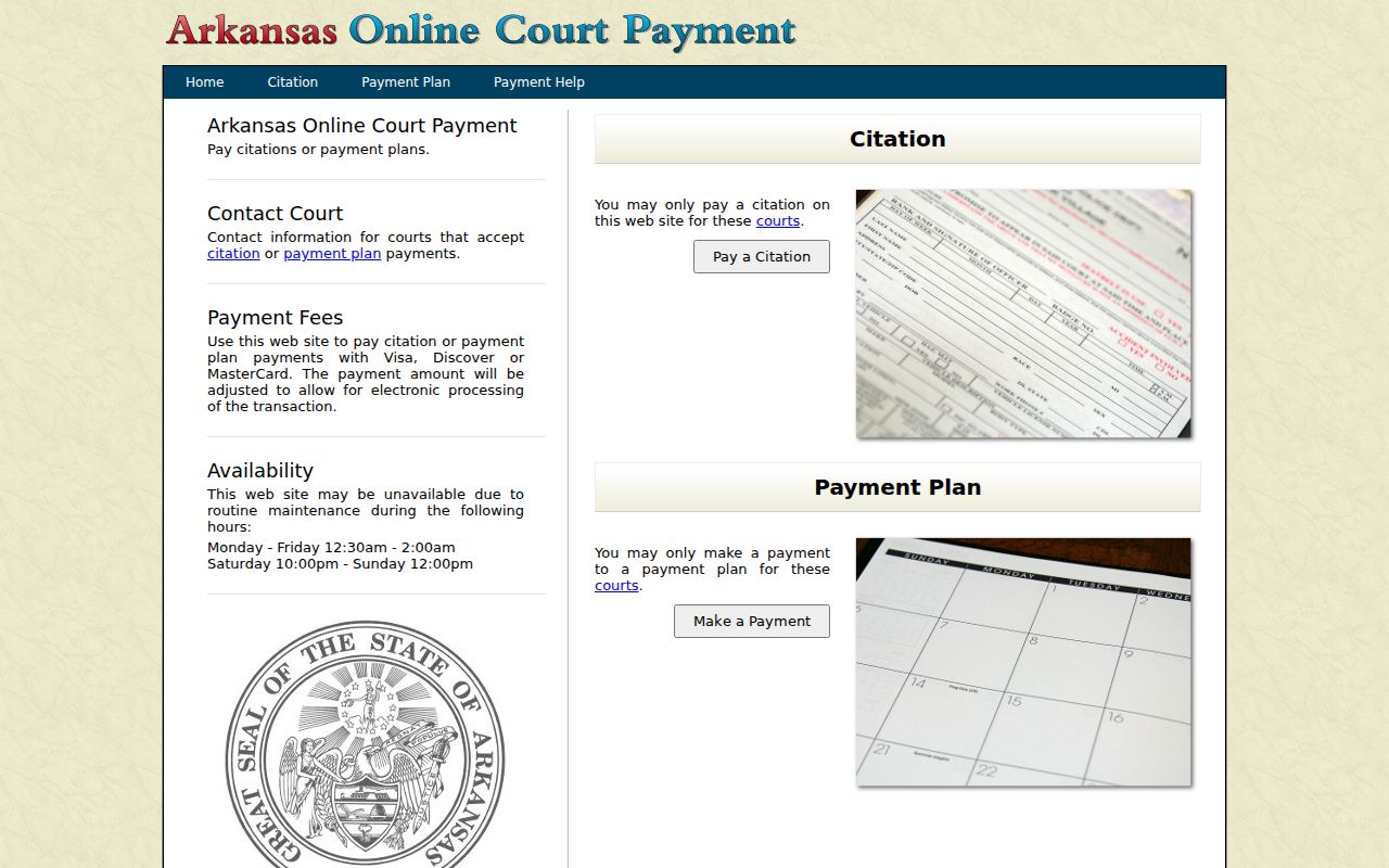 St. Francis County traffic court records and Arkansas payment portal